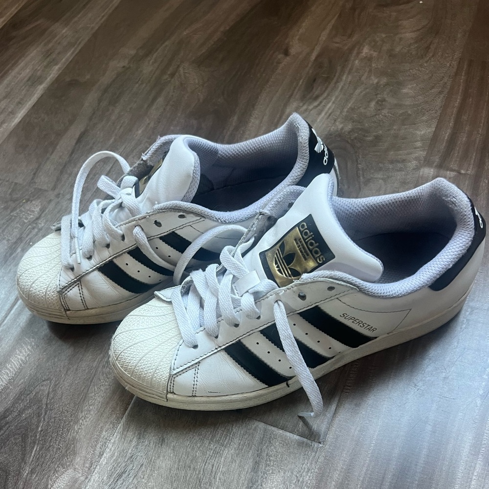 Adidas Kids White and Black Sneakers size 7